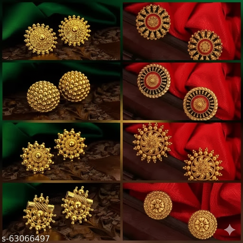 Earring Combo Set of 8 – Trendy Fashion Accessories for Women
