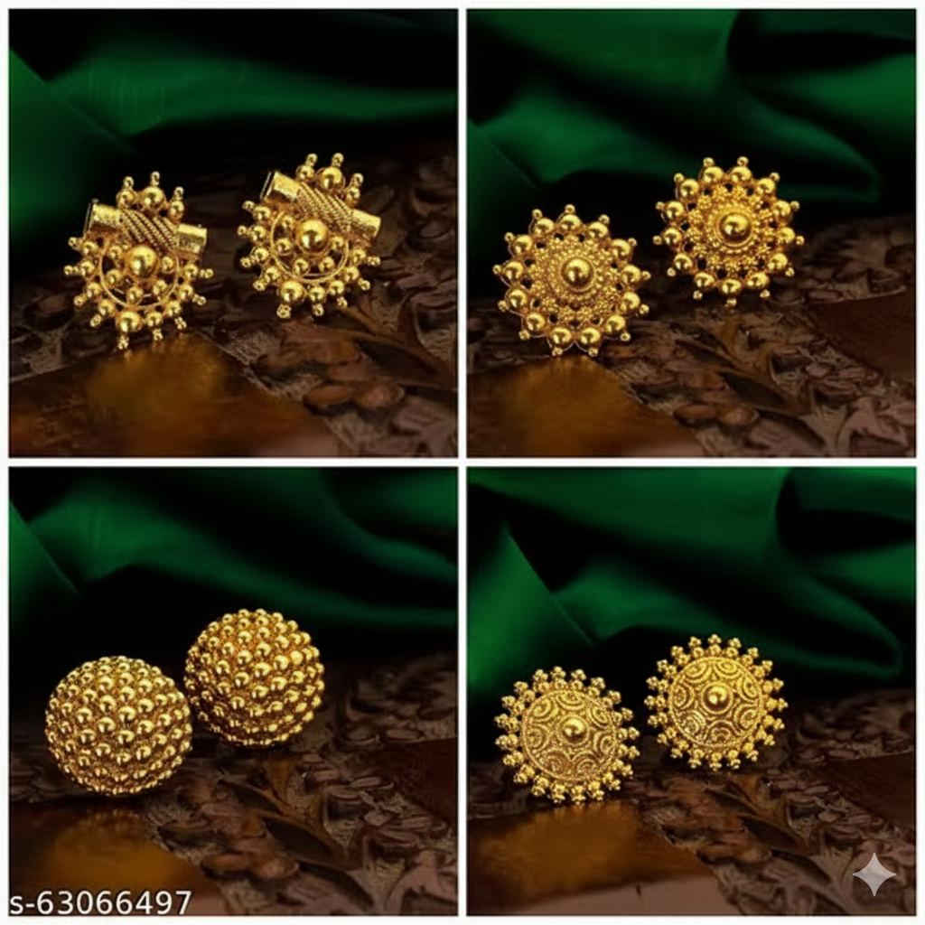 Earring Combo Set of 8 – Trendy Fashion Accessories for Women